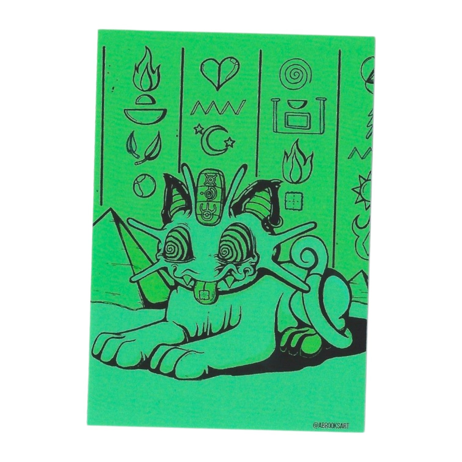 Aaron Brooks "Fluff-Meowth (Mint)" Sticker