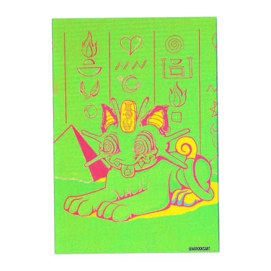 Aaron Brooks "Fluff-Meowth (Neon)" Sticker