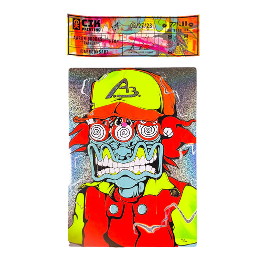 Aaron Brooks "Trainer (Neon Static Storm)" Print