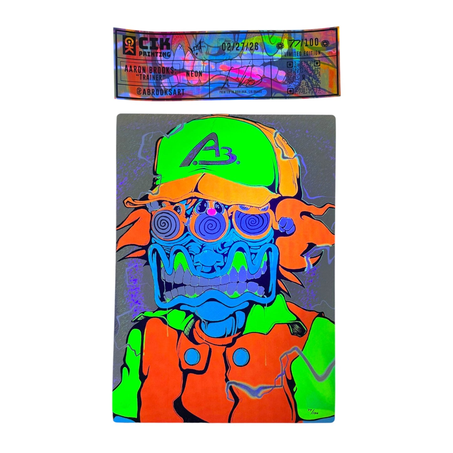 Aaron Brooks "Trainer (Neon Static Storm)" Print