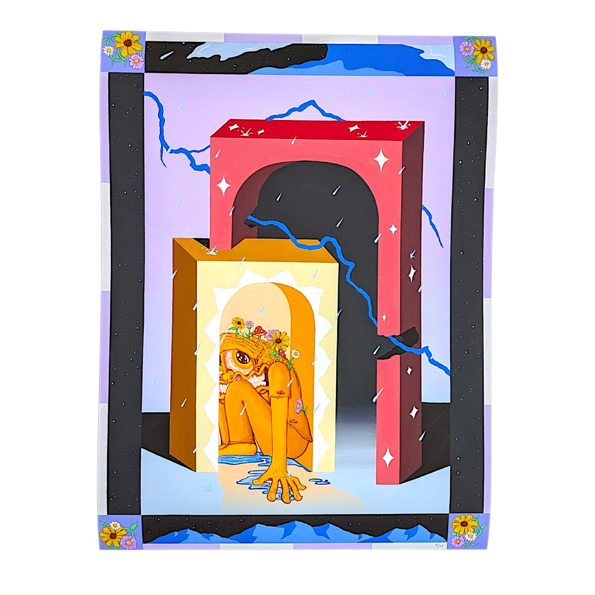 Aaron Brooks x Andrew Brooks
Eye of the Storm, 2026
Cold press cotton
18 x 24 in
Edition of 75

Hand numbered in lower right corner. Accompanied by Certificate of Authenticity hand signed + numbered by the artists.