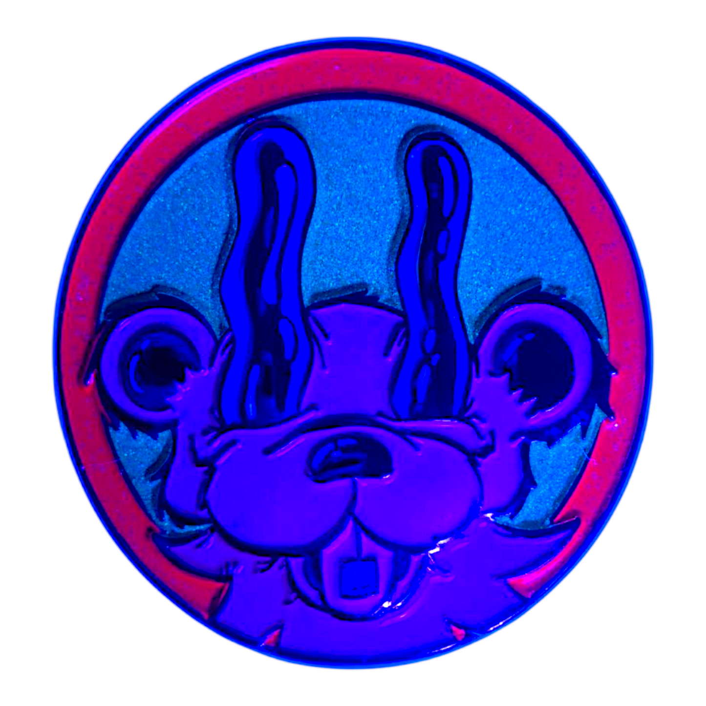 Aaron Brooks x Ground Score 
Billy Bear (Silver), 2025 
Double sided gold coin 
Approx. 2 in diameter | 3.5 mm thick 
Edition of 100 