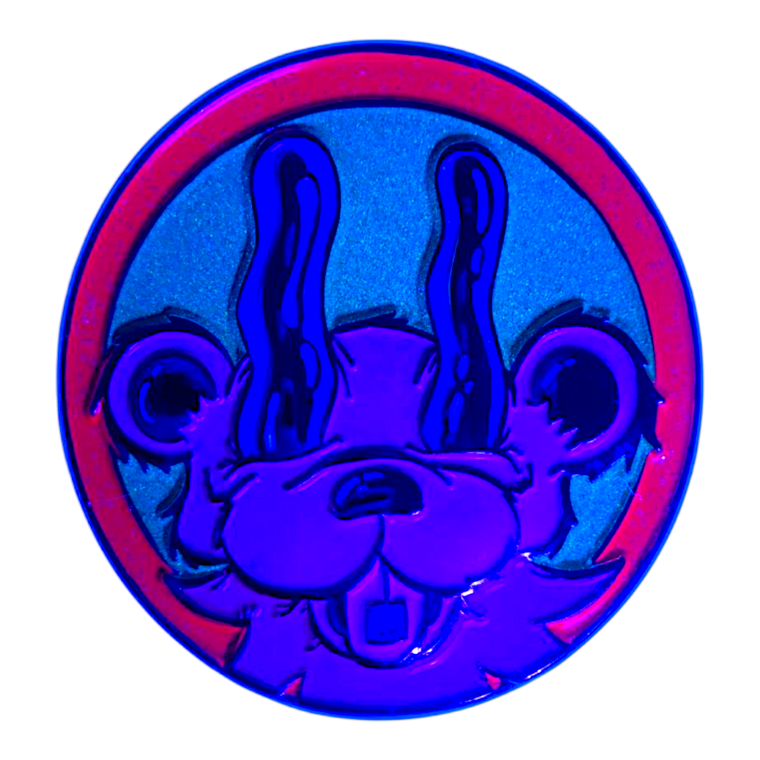 Aaron Brooks x Ground Score 
Billy Bear (Silver), 2025 
Double sided gold coin 
Approx. 2 in diameter | 3.5 mm thick 
Edition of 100 