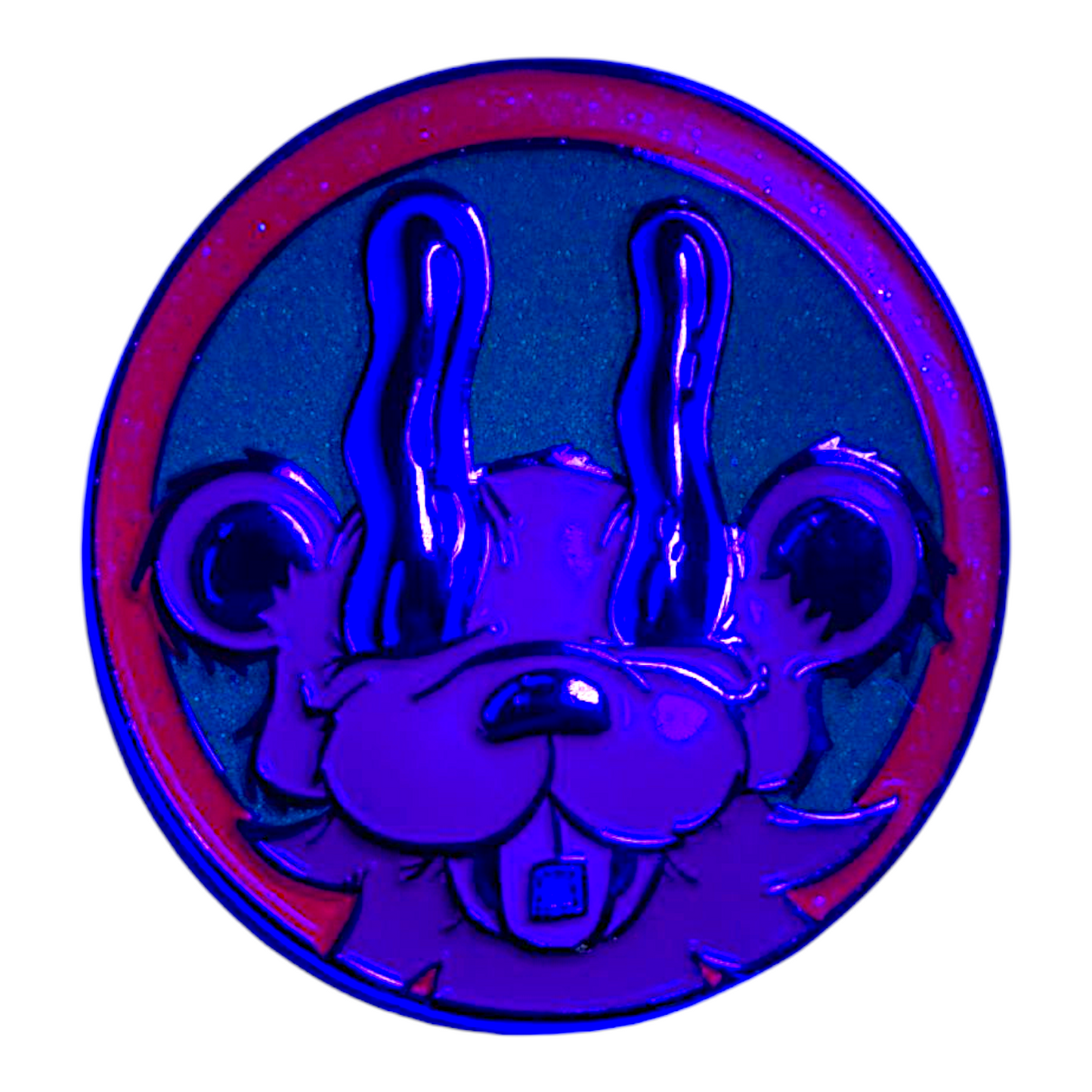 Aaron Brooks x Ground Score 
Billy Bear (Silver), 2025 
Double sided gold coin 
Approx. 2 in diameter | 3.5 mm thick 
Edition of 100 