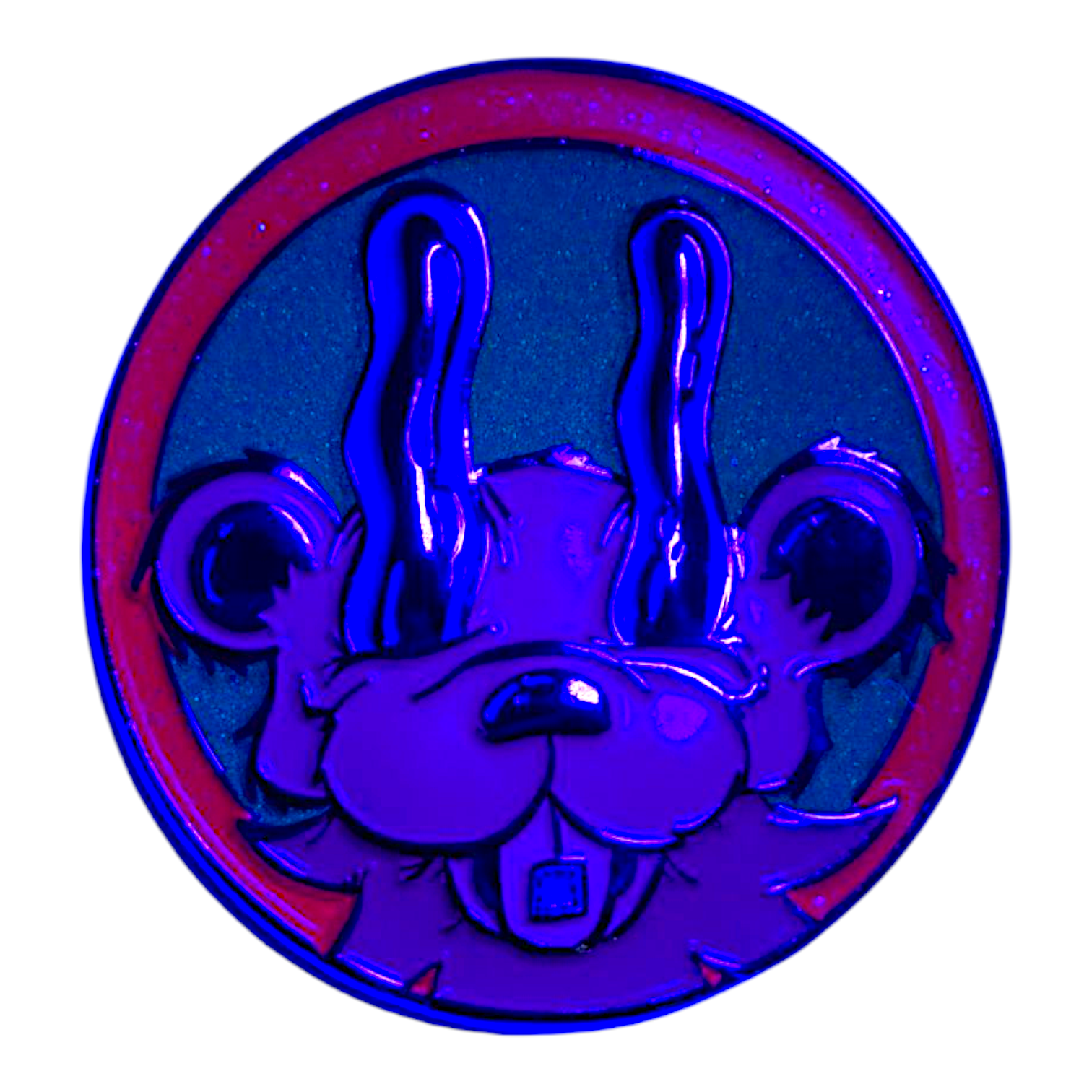 Aaron Brooks x Ground Score 
Billy Bear (Silver), 2025 
Double sided gold coin 
Approx. 2 in diameter | 3.5 mm thick 
Edition of 100 