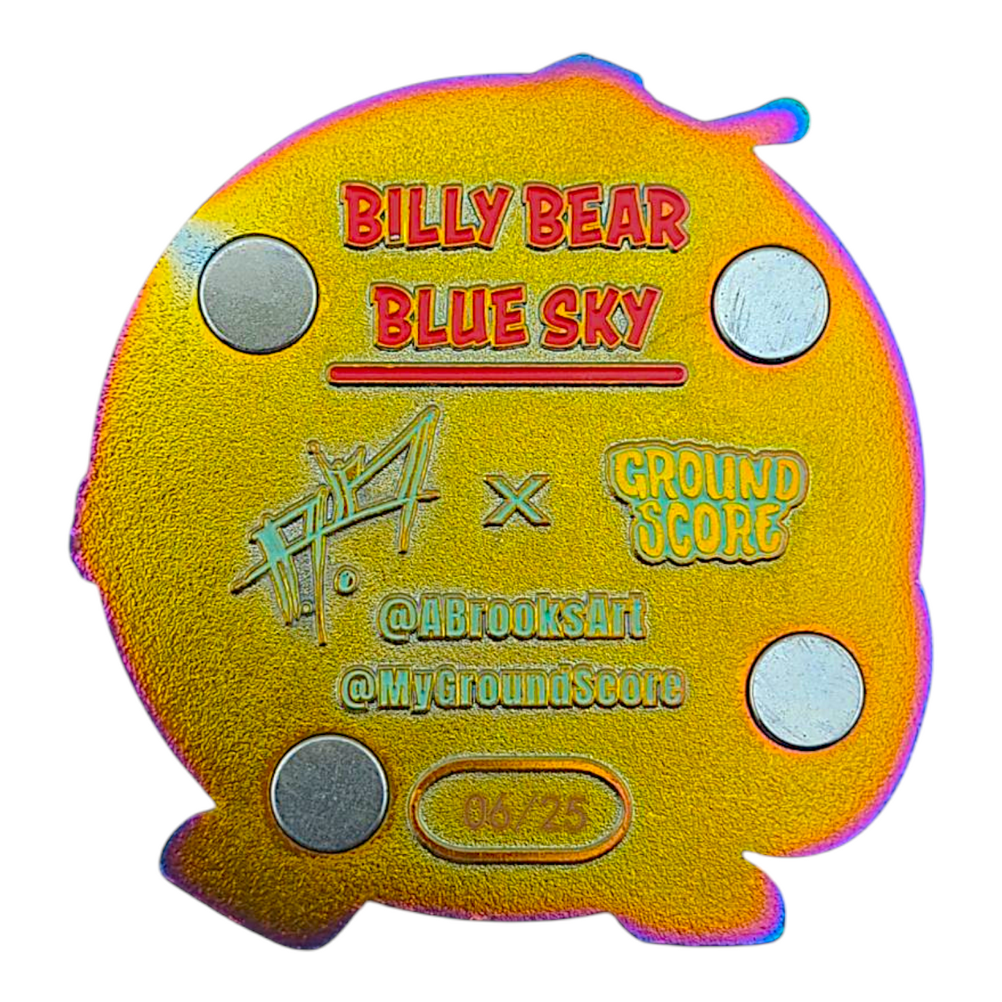 Aaron Brooks x Ground Score "Billy Bear" Magnet - Pink