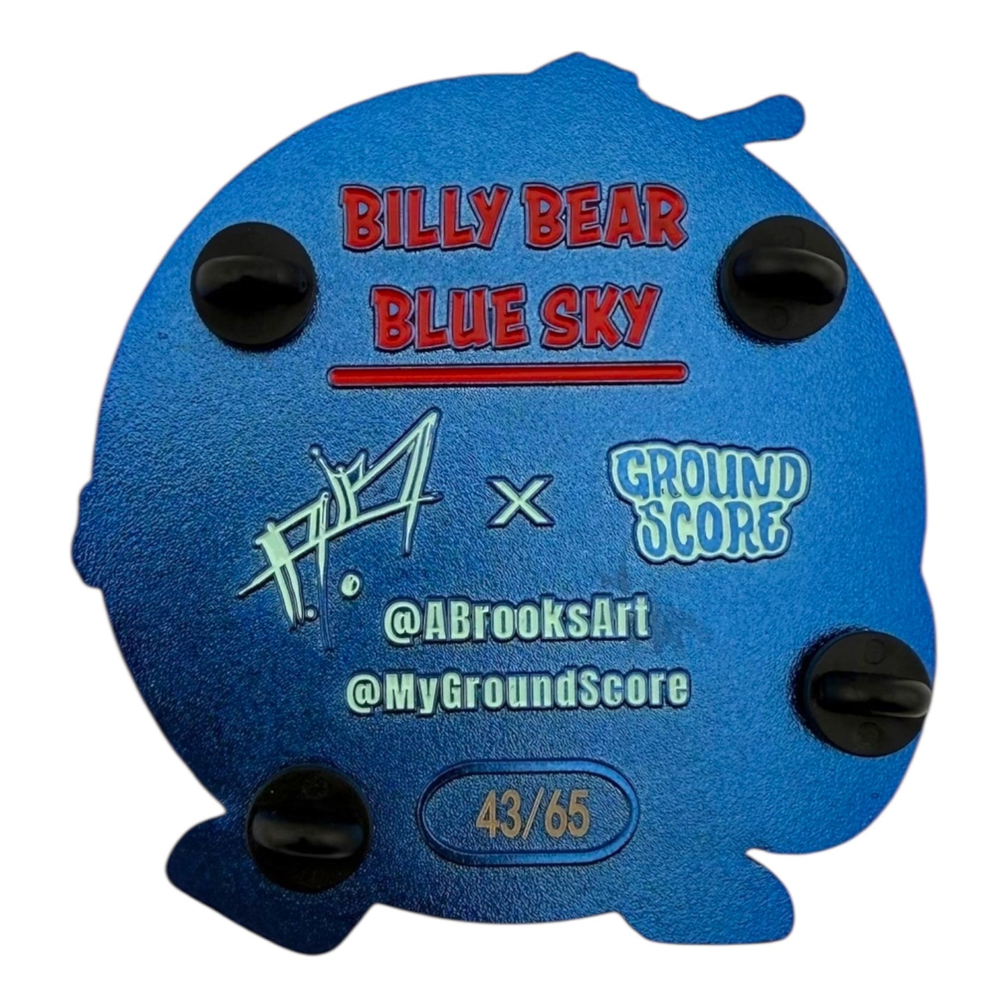 Aaron Brooks x Ground Score "Billy Bear" Pin - LE 65
