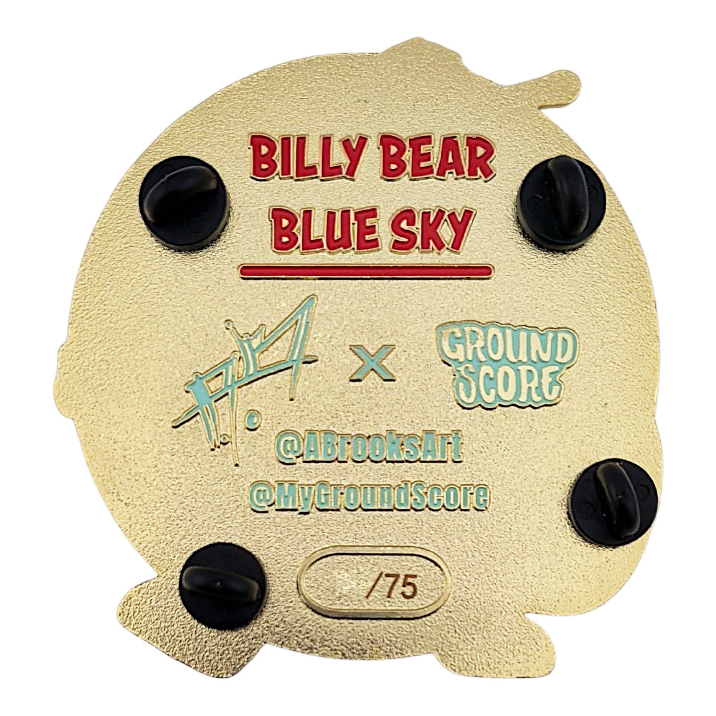 Aaron Brooks x Ground Score "Billy Bear" Pin - LE 75