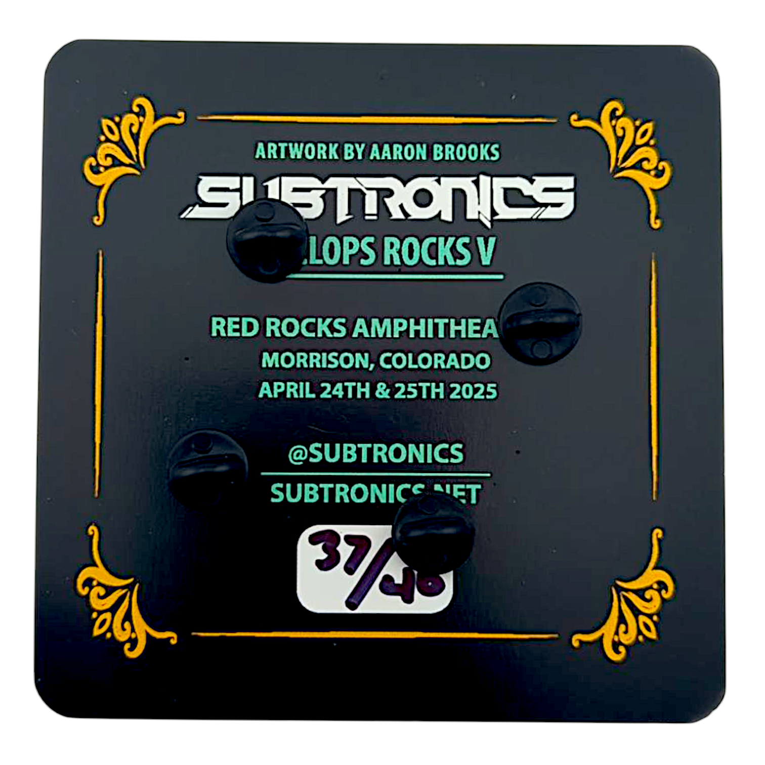 Aaron Brooks x Ground Score 
Cyclops Rocks V, 2025 
3D Enamel pin 
Approx. 3 x 3 in 
Edition of 40 