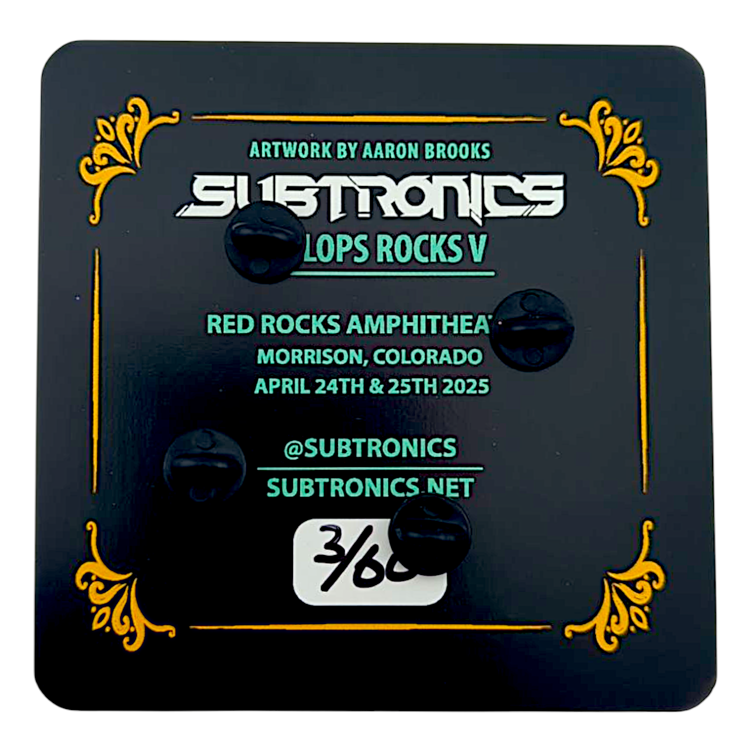 Aaron Brooks x Ground Score 
Cyclops Rocks V, 2025 
3D Enamel pin 
Approx. 3 x 3 in 
Edition of 60 