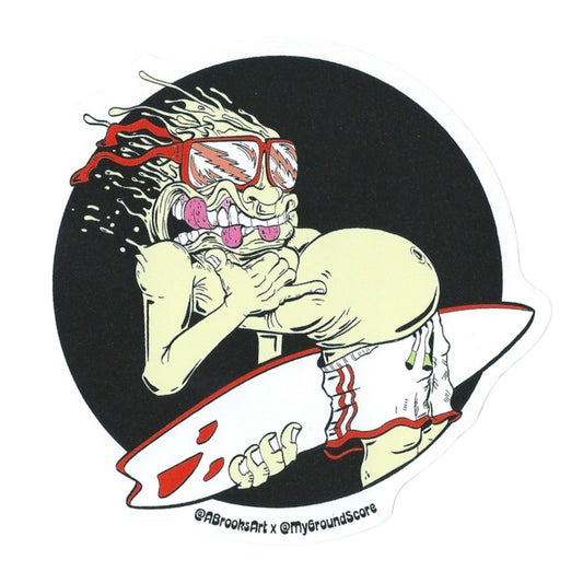 Aaron Brooks x Ground Score "Hang 10" Sticker