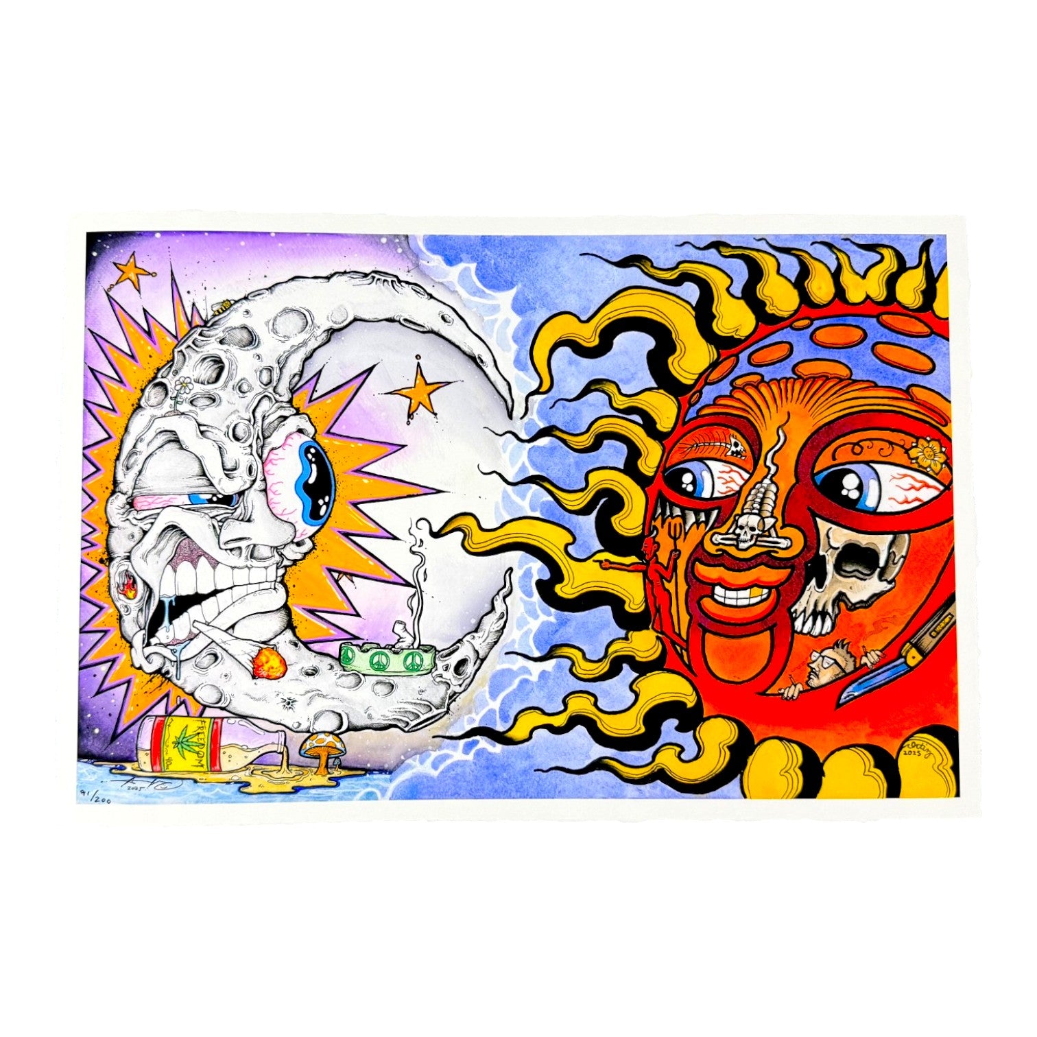 Aaron Brooks x Opie Ortiz "Smoke 2 " Print