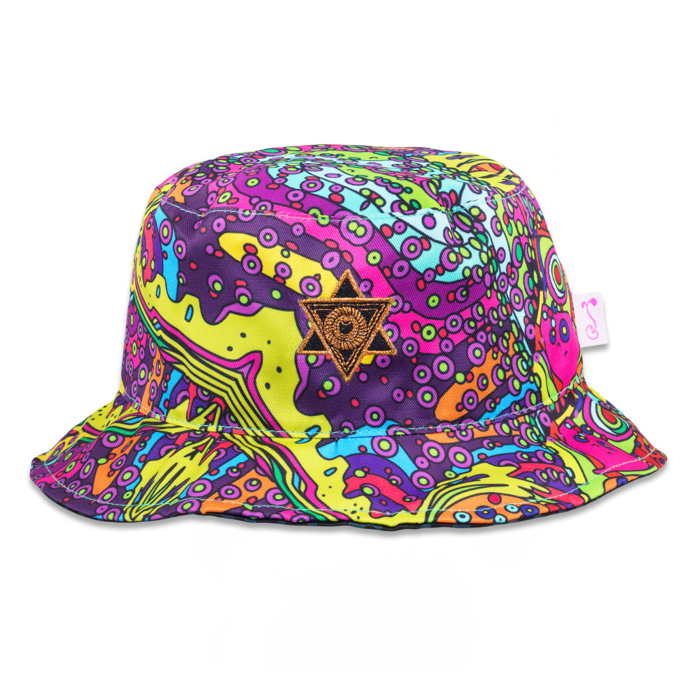 Android Jones Kilgore Trout Reversible Bucket Hat
- Fully Reversible
- Sublimation Printing
- Embroidered Artwork
- Stash Pocket
- Limited Edition of 300