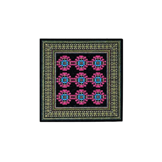Basel Bitcarpet 5, 2025 UV & Glow Screen Print on Moodmat 5 x 5 in Edition of 111