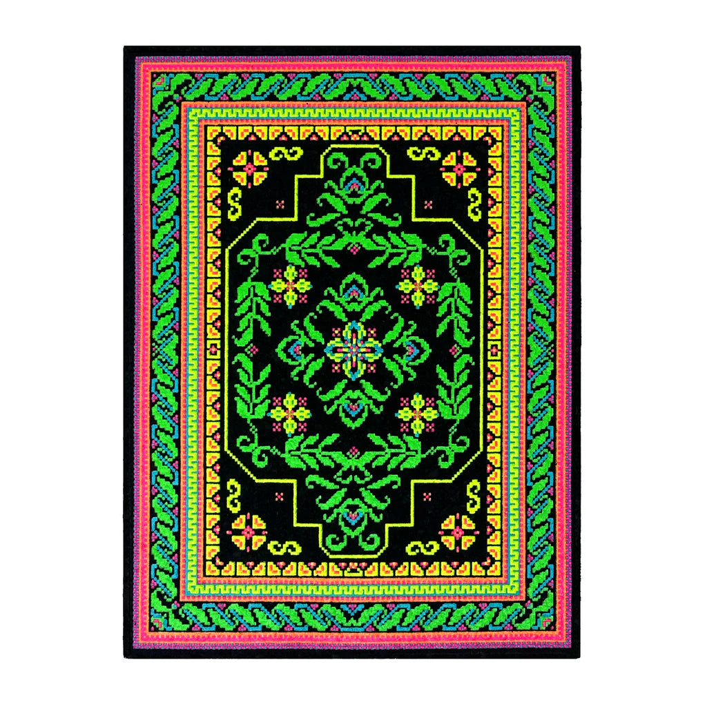 Beach Blast III Bitrug, 2026 UV & Glow Screen Print on Moodmat 8.25 x 11 in Edition of 222