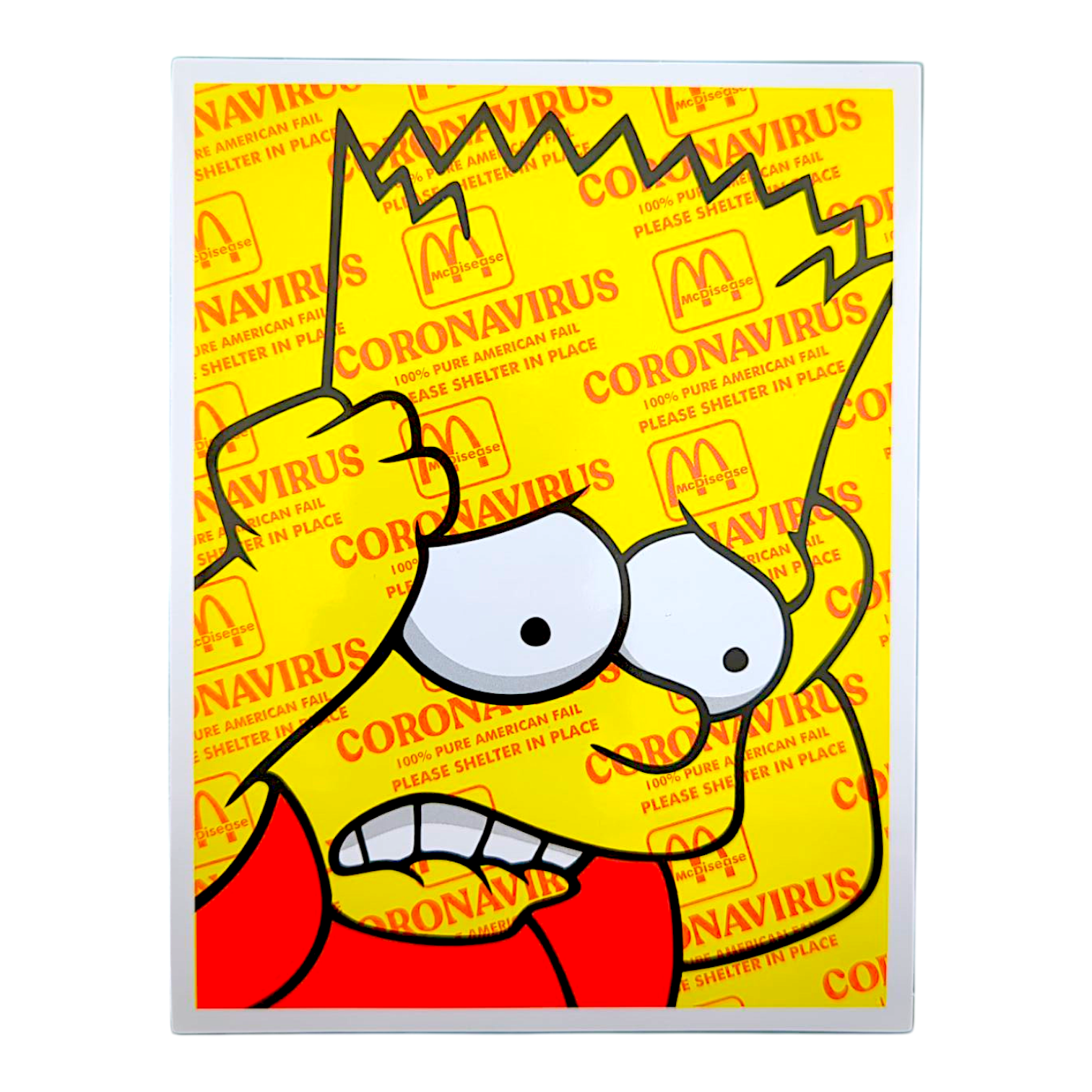 Ben Frost Bart On Coronavirus Sticker