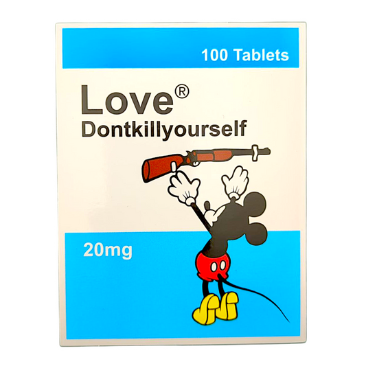 Ben Frost Love Dontkillyourself Sticker 

Includes (1) 4.25 x 5.5” vinyl sticker