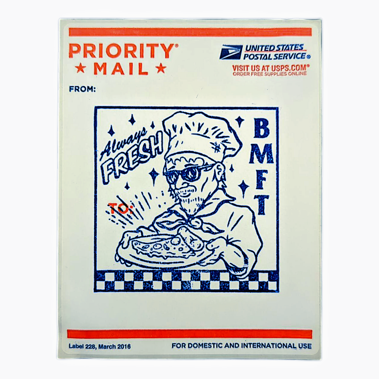 BMFT Always Fresh Blue Sticker