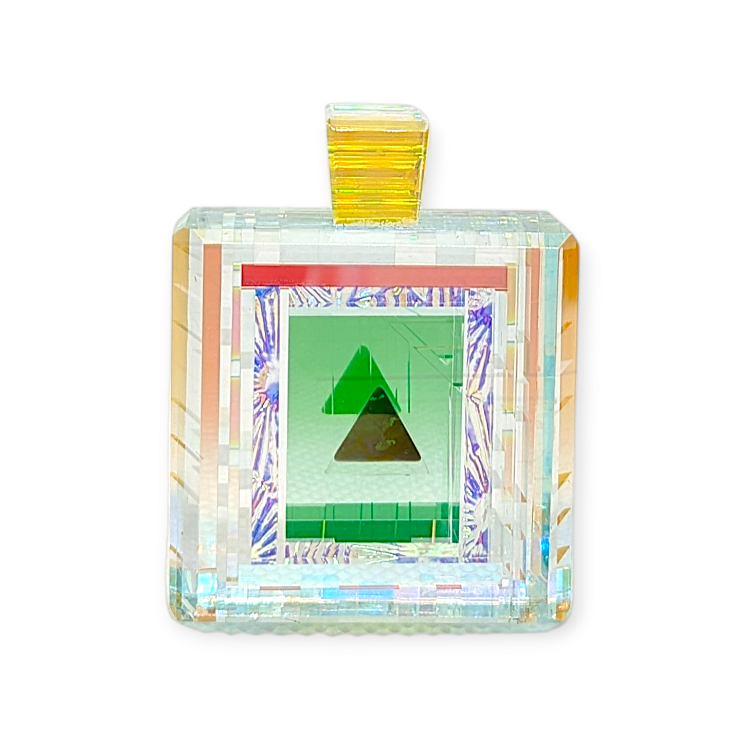 Boro Barto Dichroic Glass Rectangle Pendant