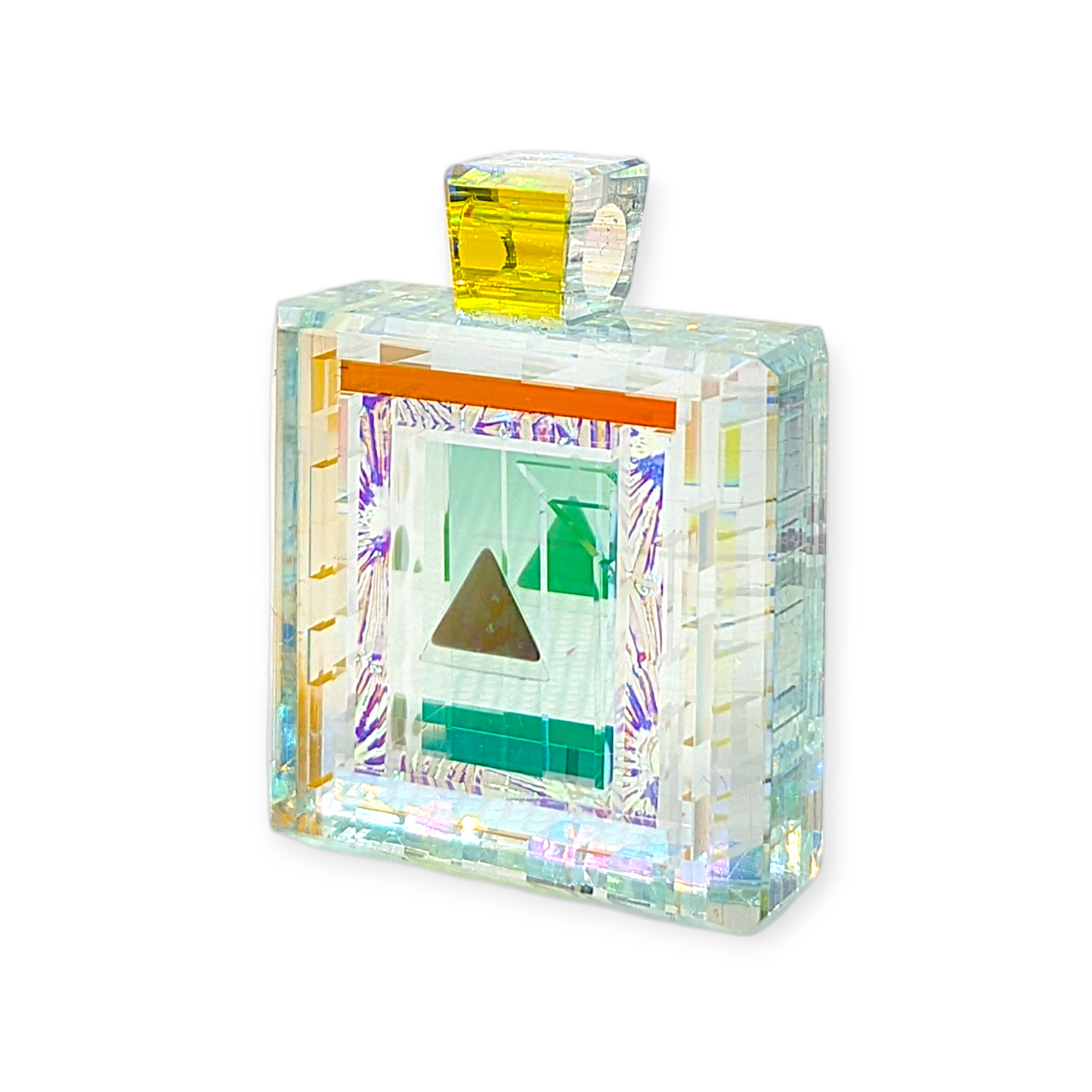 Boro Barto Dichroic Glass Rectangle Pendant