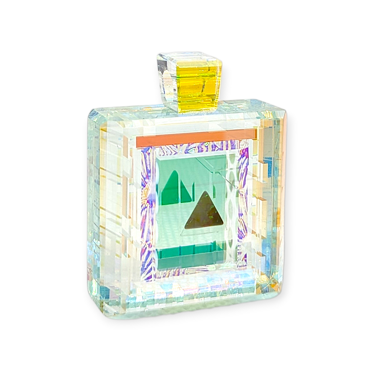 Boro Barto Dichroic Glass Rectangle Pendant