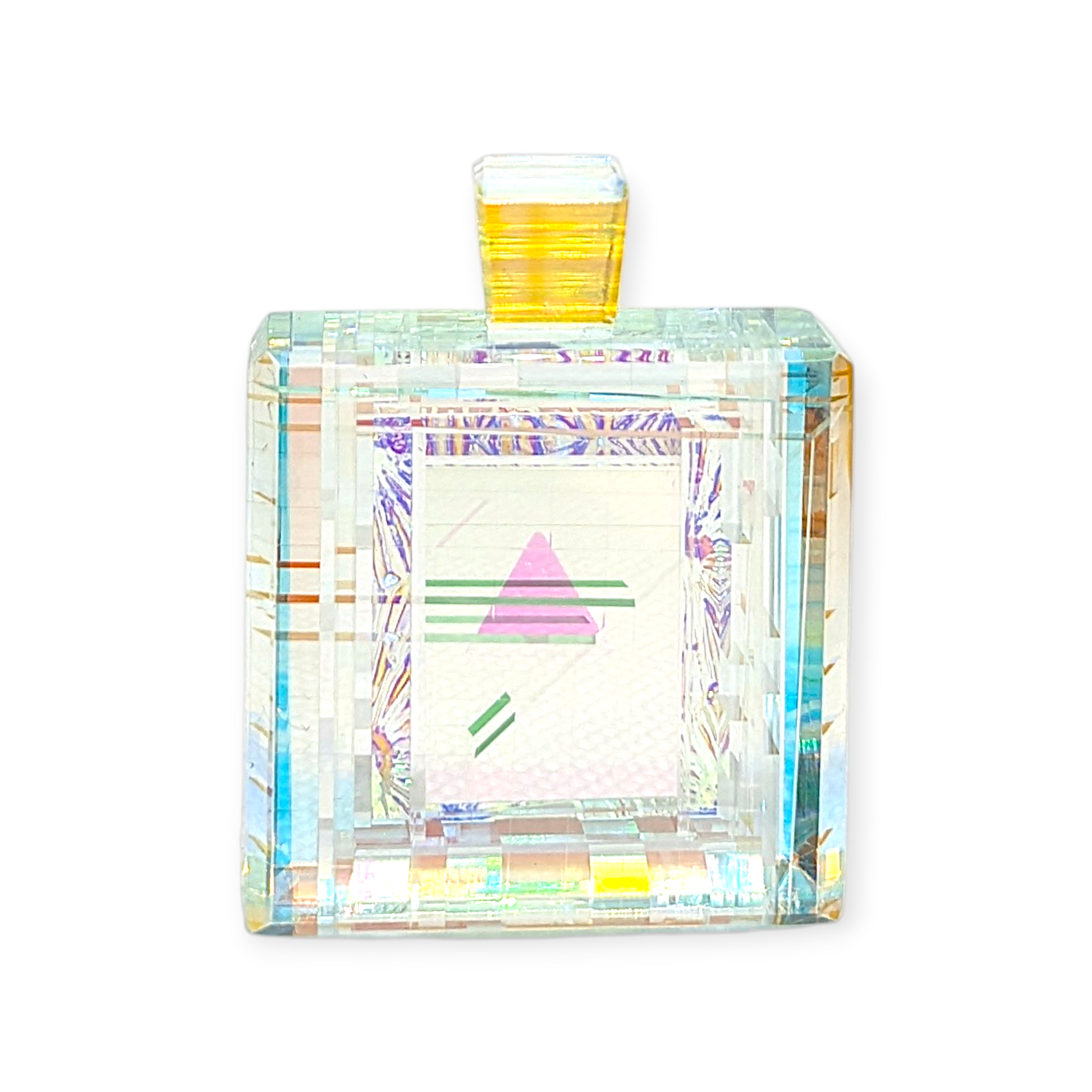 Boro Barto Dichroic Glass Rectangle Pendant