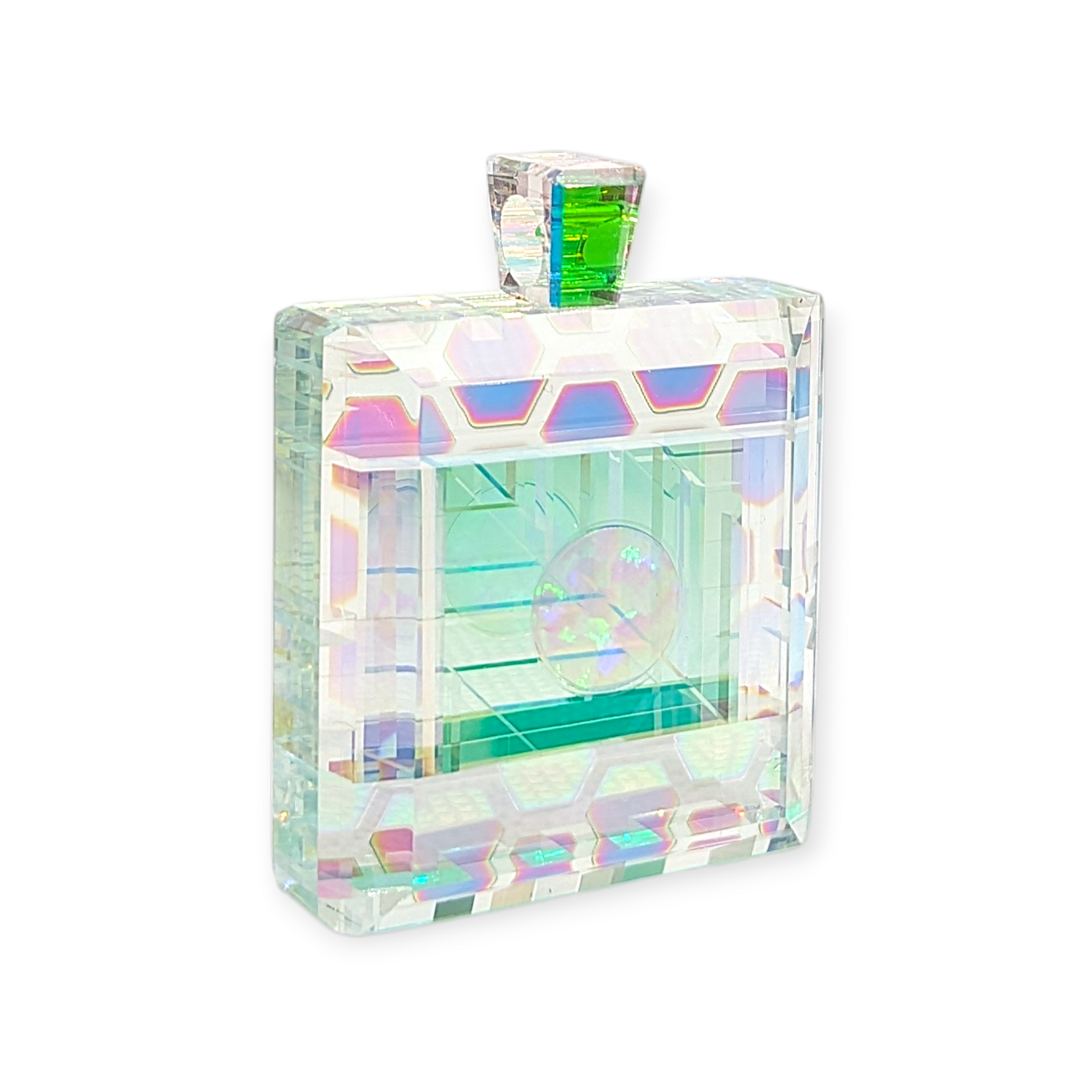 Boro Barto Dichroic Glass Square Pendant