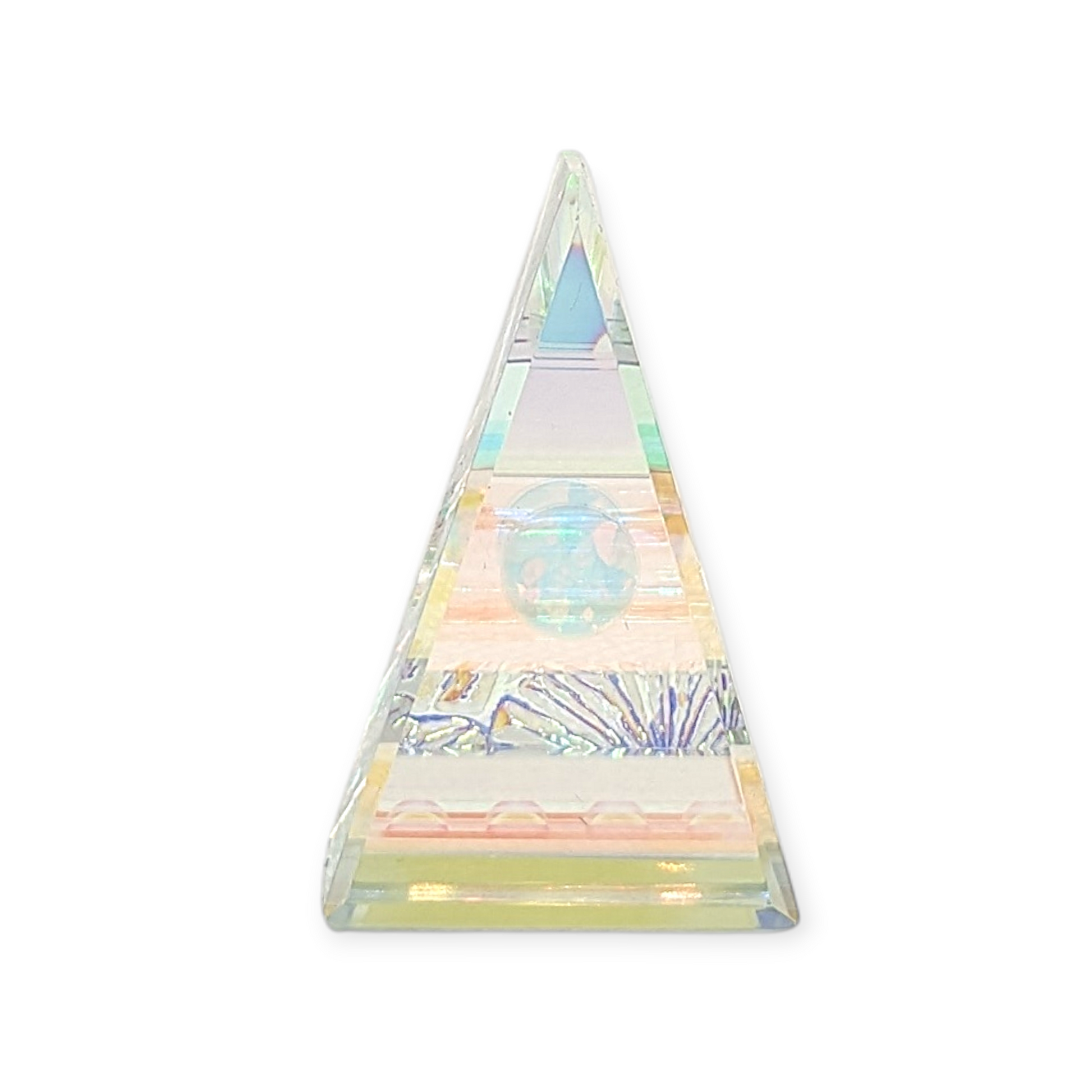Boro Barto Dichroic Glass Triangle Pendant