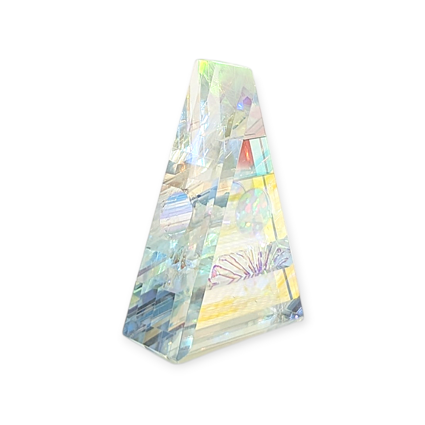 Boro Barto Dichroic Glass Triangle Pendant