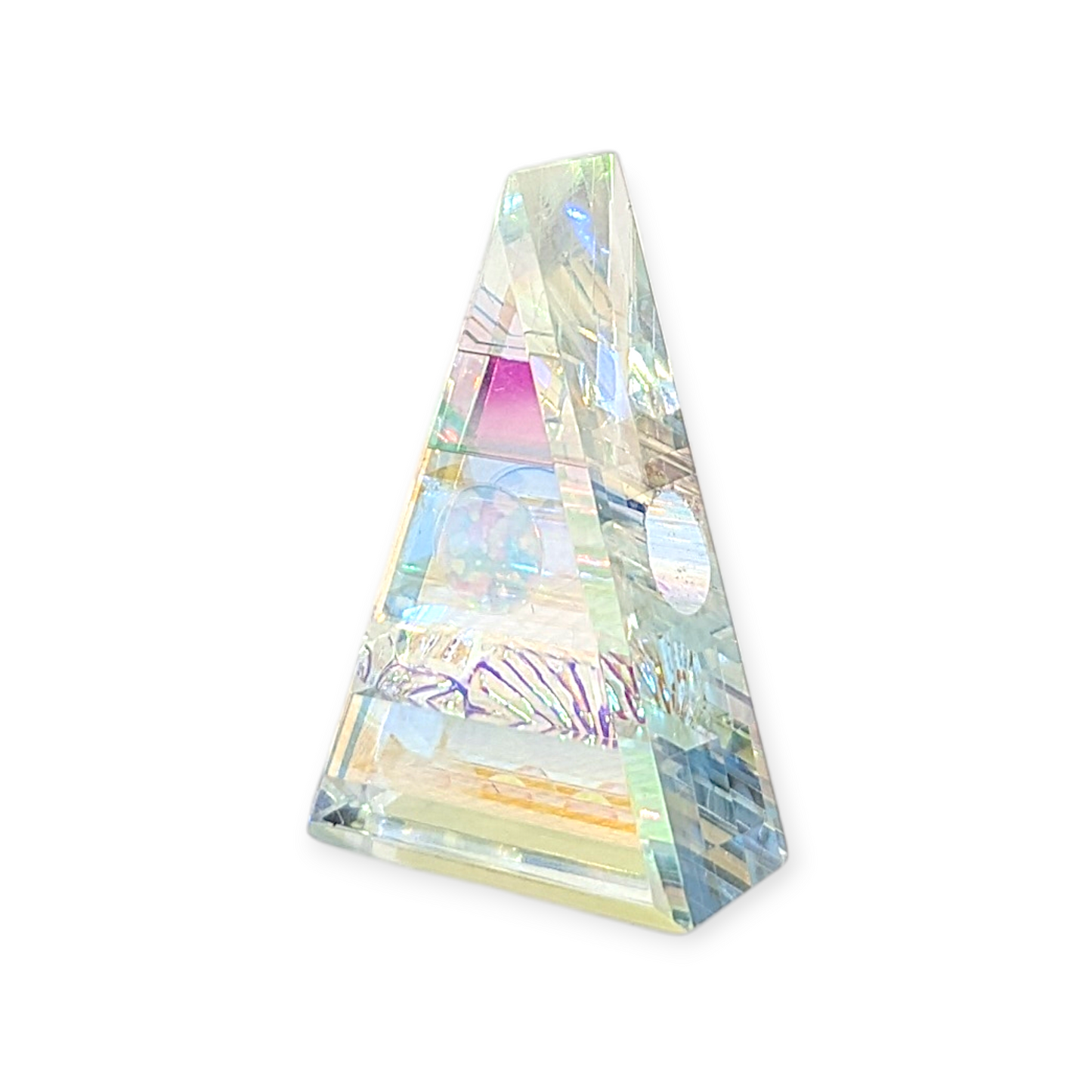 Boro Barto Dichroic Glass Triangle Pendant