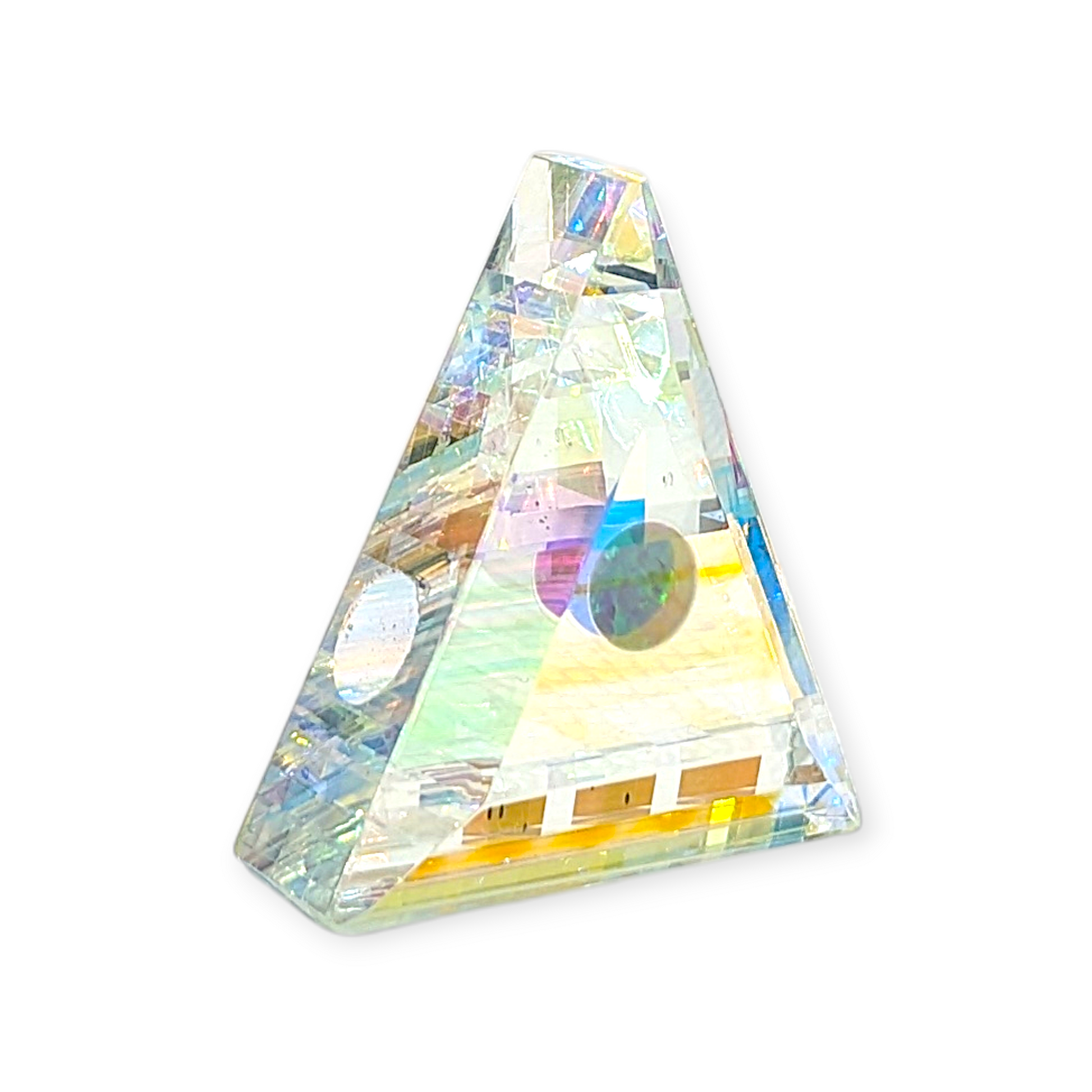 Boro Barto Dichroic Glass Triangle Pendant