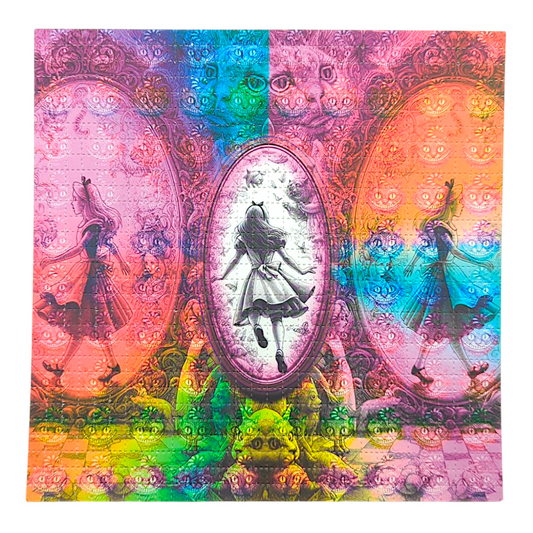 Brandon Bennett 
Looking Glass
Archival Pigment Print on Perforated Blotter Paper 
7.5 x 7.5 in 
Edition of 100 

Hand signed + numbered by the artist. Perforated and published by Zane Kesey in Pleasant Hill, OR. 