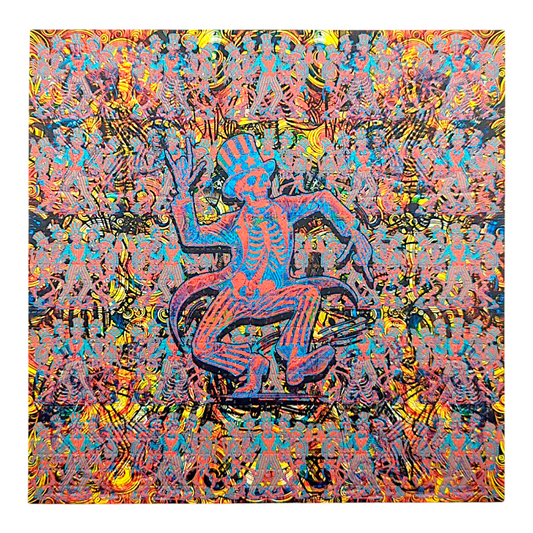 Brandon Bennett 
Uncle Sam Freakout
Archival Pigment Print on Perforated Blotter Paper 
7.5 x 7.5 in 
Edition of 100 

Hand signed + numbered by the artist. Perforated and published by Zane Kesey in Pleasant Hill, OR. 