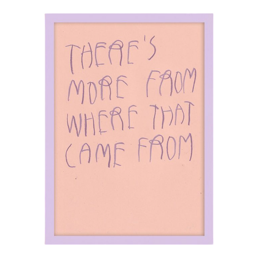 CB Hoyo 
There’s More From Where That Came From, 2024 
Permanent wax pastels on 80gr Paper 
8.27 x 11.69 in | 21 x 29.7 cm 

Unique piece. Hand signed + dated by the artist on verso. Accompanied by original proof of purchase. 