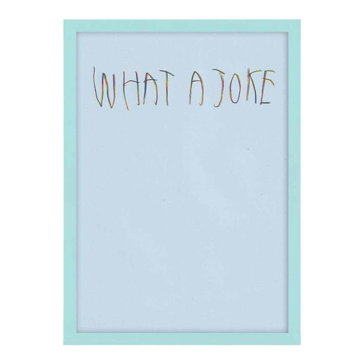 CB Hoyo 
What A Joke, 2024 
Color pencils on 80gr Paper 
8.27 x 11.69 in | 21 x 29.7 cm 

Unique piece. Hand signed + dated by the artist on verso. Accompanied by original proof of purchase. 