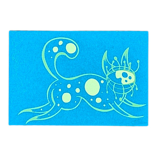 Chandler Condon "Cyclops Kitty (Blue Shimmer)" Micro Print