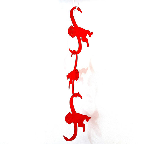 Chandler Condon "Funky Monkey (Red Sparkle)" Sculpture Set