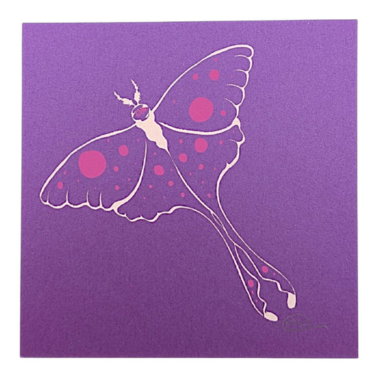 Chandler Condon "MonoMoth (Purple Shimmer)" Micro Print