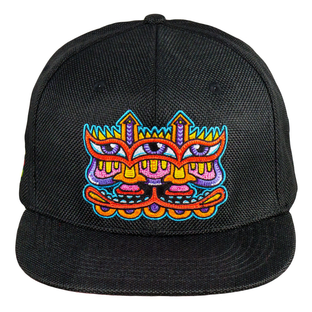 Chris Dyer Harmoneyes Red Black Snapback Hat
- Pearl Hemp & Brim
- Embroidered Artwork
- Canvas Underbrim
- Square Brim
- Satin Lining
- Stash Pocket
- Snap Closure
- Limited Edition of 150