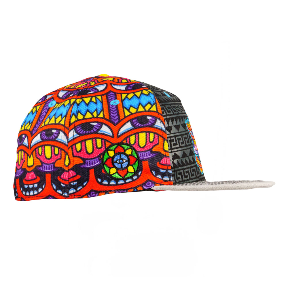 Chris Dyer x Grassroots Harmoneyes Red Pattern Fitted Hat
- Sublimated Side & Rear Panels
- Screen-Printed Front Panel
- Embroidered Artwork
- Fine Hemp Brim
- Canvas Underbrim
- Satin Lining
- Interior Stash Pocket
- Limited Edition of 210