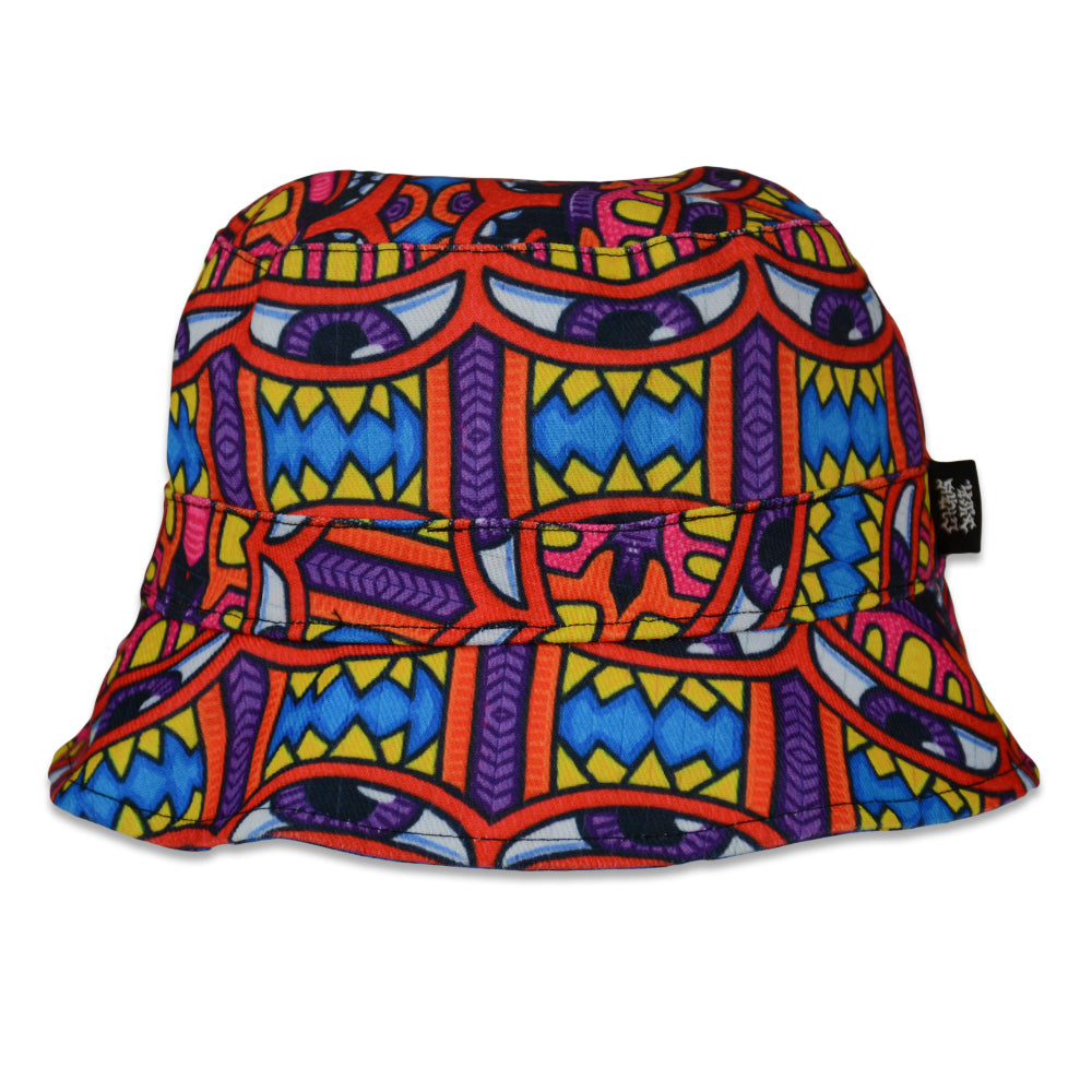 Chris Dyer x Grassroots Harmoneyes Reversible Bucket Hat
- Only 420 Made
- Secret Stash Pocket that is hard to find
- Completely Reversible with two colorways of the Harmoneyes design