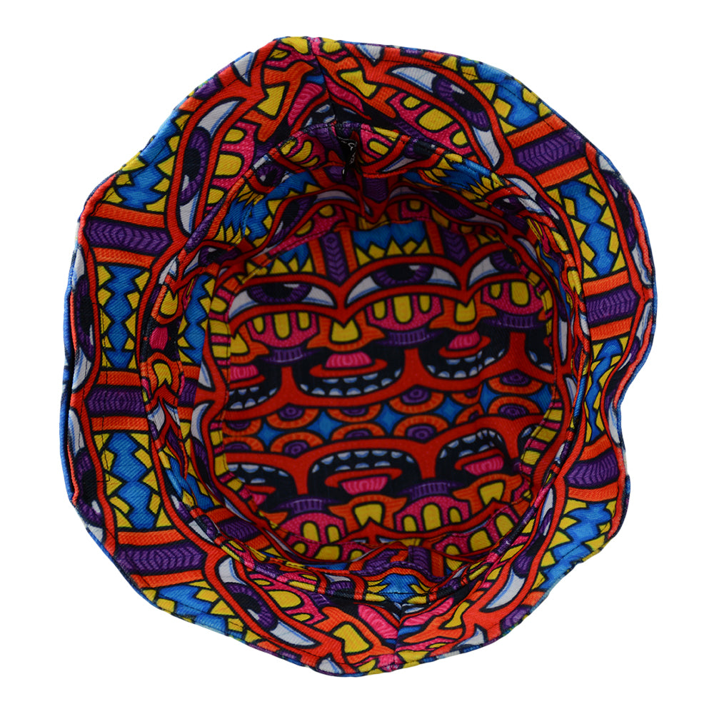 Chris Dyer x Grassroots Harmoneyes Reversible Bucket Hat
- Only 420 Made
- Secret Stash Pocket that is hard to find
- Completely Reversible with two colorways of the Harmoneyes design