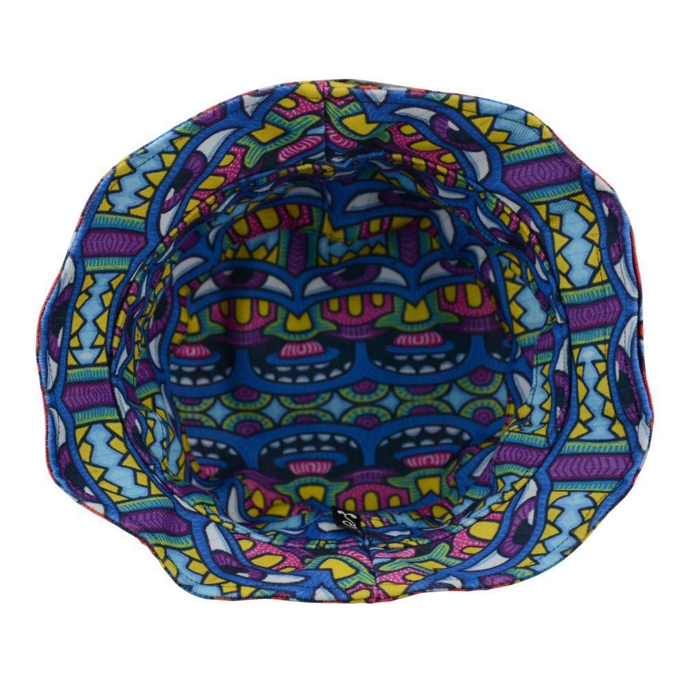 Chris Dyer x Grassroots Harmoneyes Reversible Bucket Hat
- Only 420 Made
- Secret Stash Pocket that is hard to find
- Completely Reversible with two colorways of the Harmoneyes design