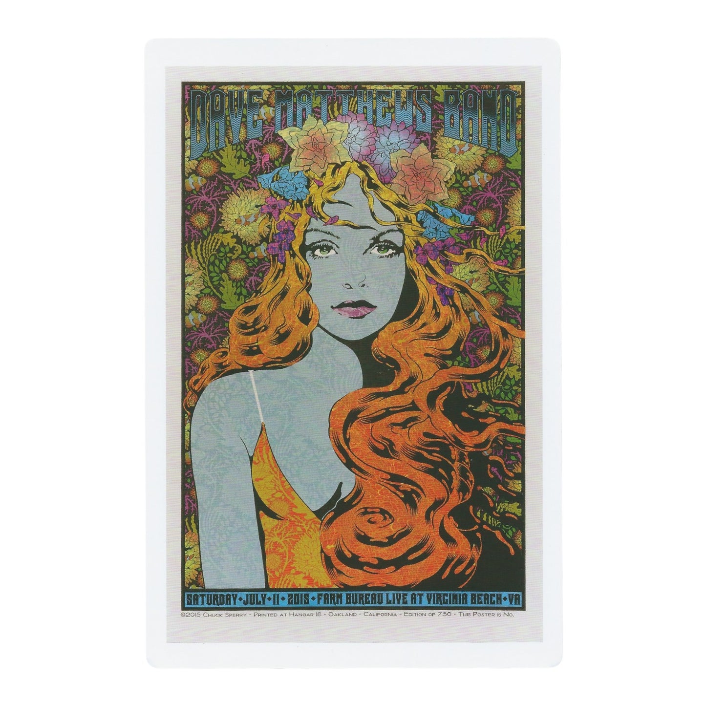 Chuck Sperry Dave Matthews Band 2015 Art Card