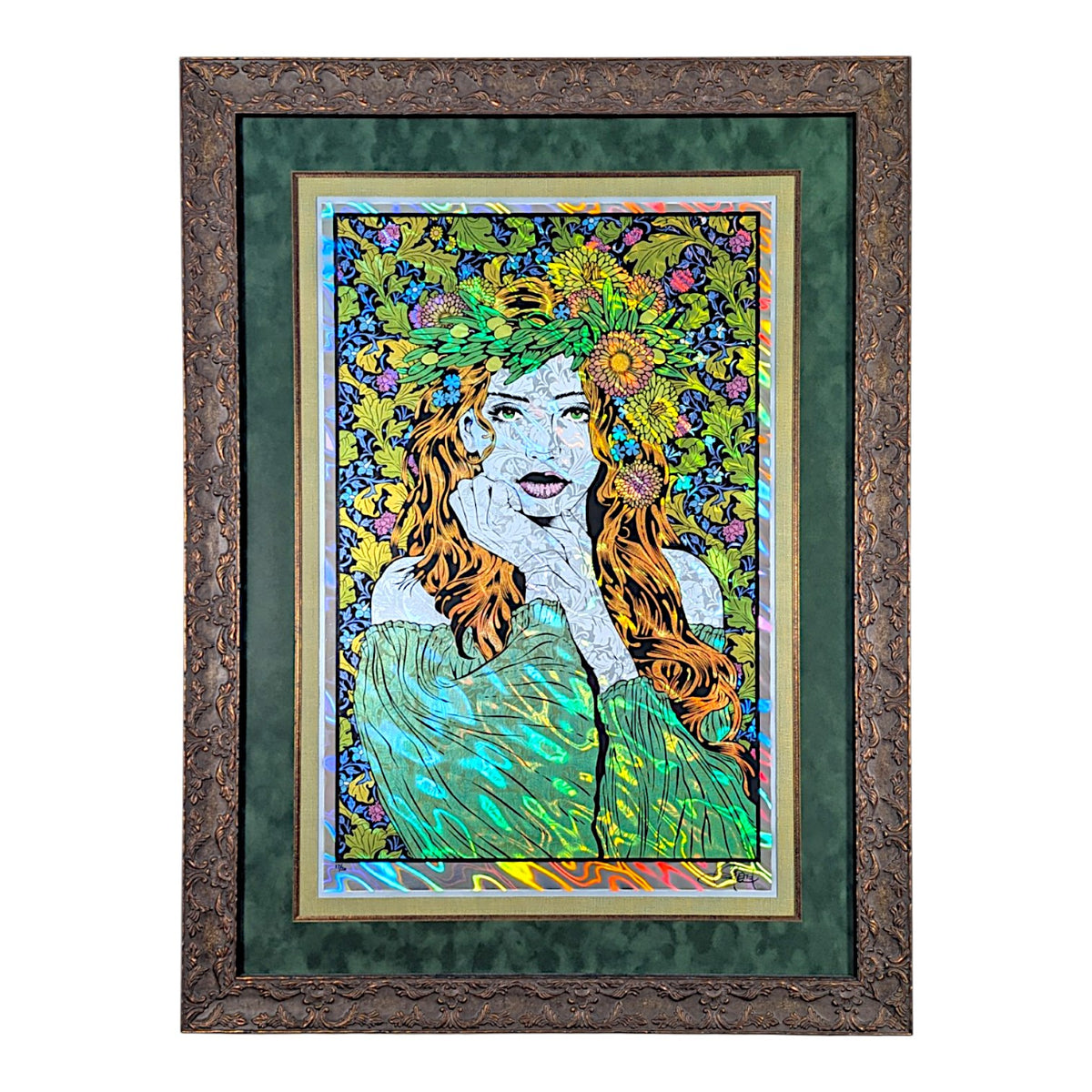 Chuck Sperry
Demeter (Lava Foil), 2017
Screen print on paper
42.5 x 32 x 1.25 in framed
Edition of 20

Hand signed + numbered by the artist. Custom framed by Firehouse 19 Studios.