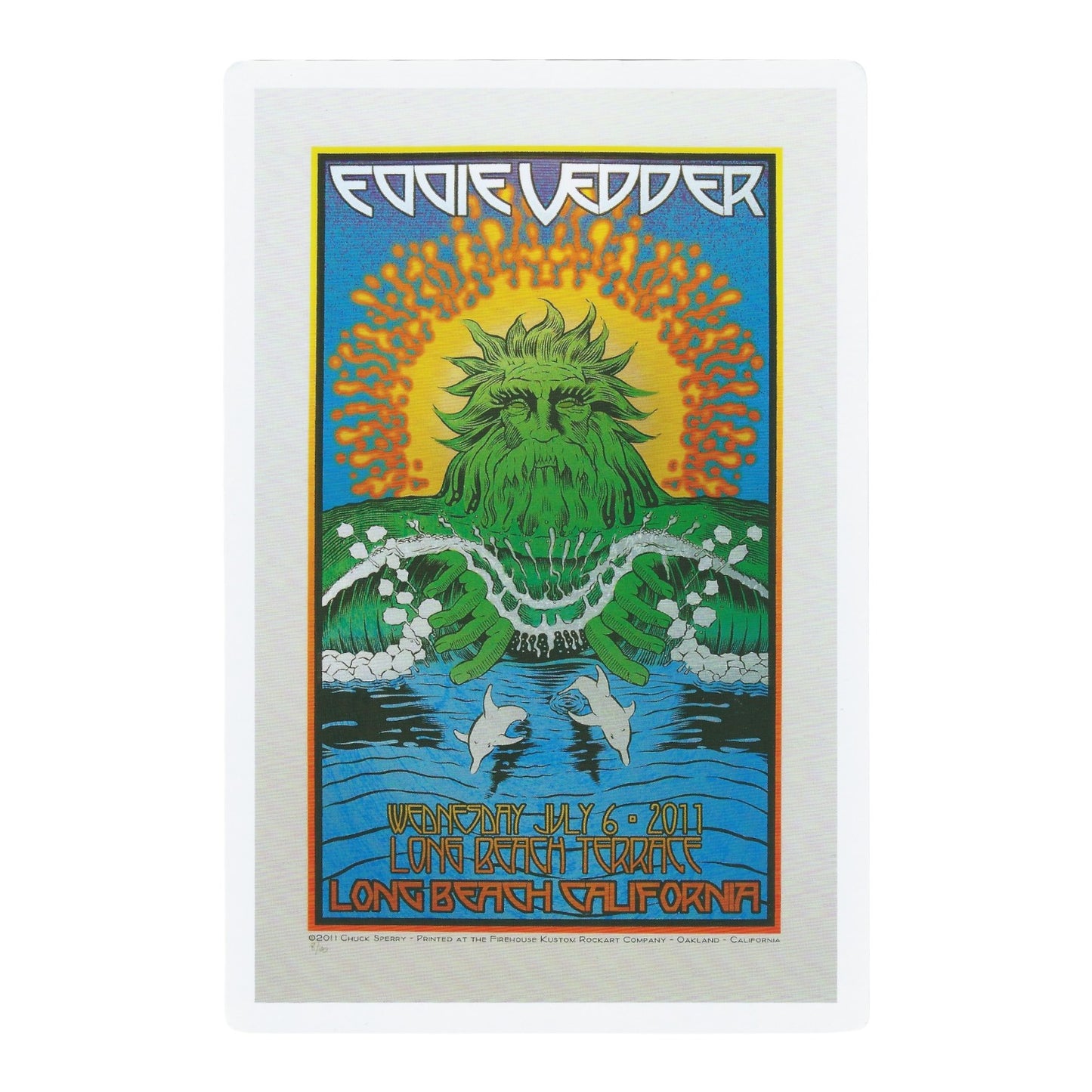 Chuck Sperry Eddie Vedder 2011 Art Card