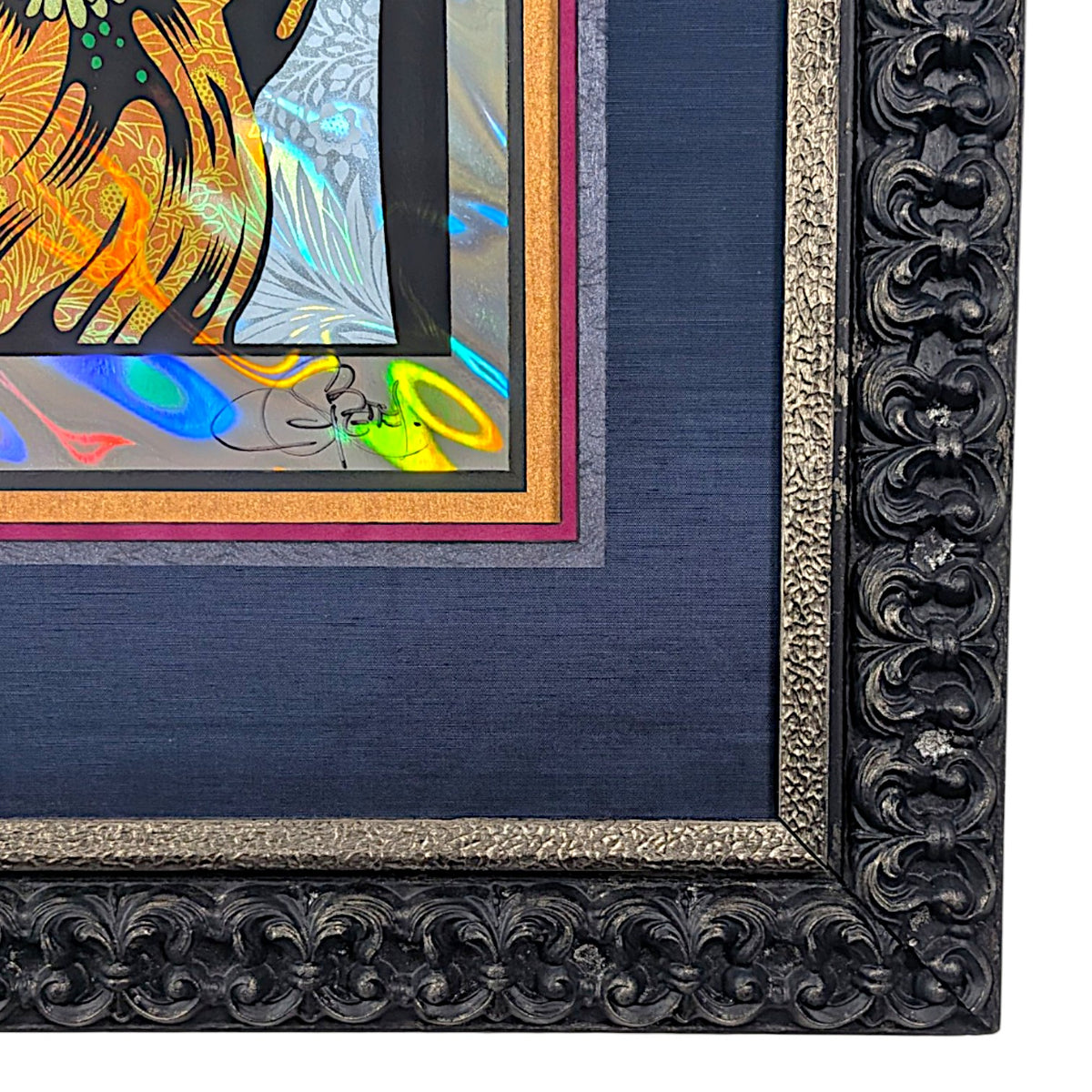 Chuck Sperry
Eleutheria (Lava Foil), 2017
Screen print on paper
44 x 32.5 x 1.25 in framed
Edition of 20

Hand signed + numbered by the artist. Custom framed by BPaul Studios & Designs with Tru Vue Conservation Grade 99% UV Protection Plexiglass.
