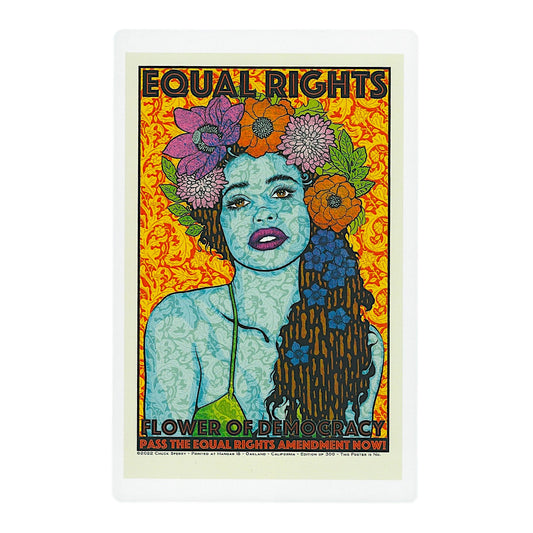 Chuck Sperry Equal Rights, Flower of Democracy 2022 Art Card Approx. 8.5 x 5.5 in
