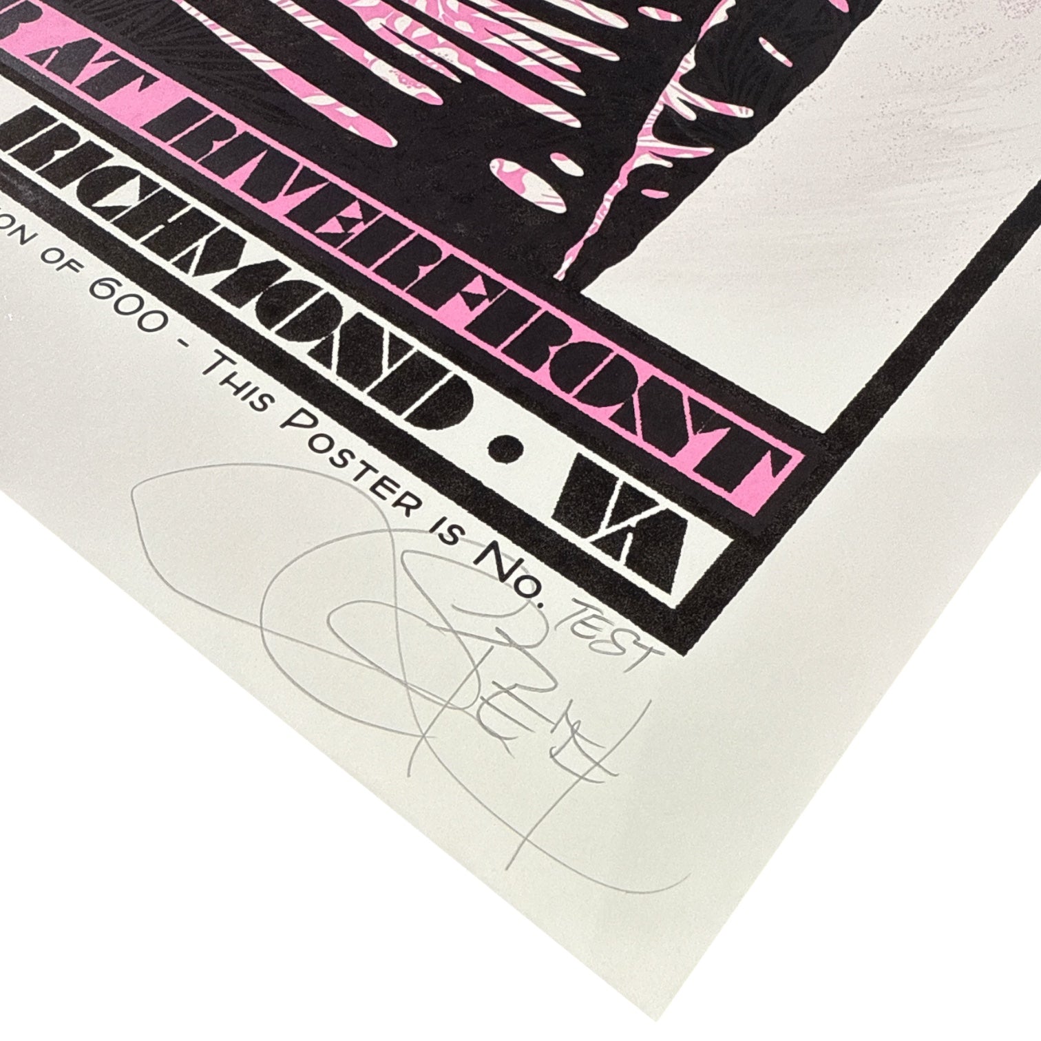 Chuck Sperry 
Juno (Pink), 2025 
Single color screen print on cream paper 
20 x 33.5 in 
Test Print 

Hand signed by the artist 

FROM CHUCK SPERRY 
Juno, Queen of the Gods, graces my Widespread Panic poster for Richmond, Virginia. Mother Goddess, central to the earliest rites that dressed our beliefs in human form. Dancing and losing oneself in music connects us to one of the earliest forms of ritual practice.