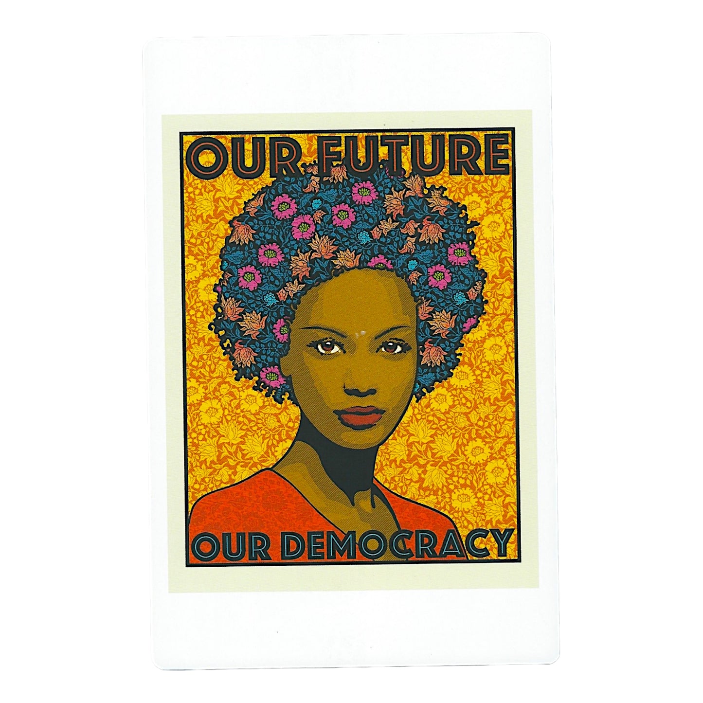 Chuck Sperry Our Future, Our Democracy 2020 Art Card Approx. 8.5 x 5.5 in